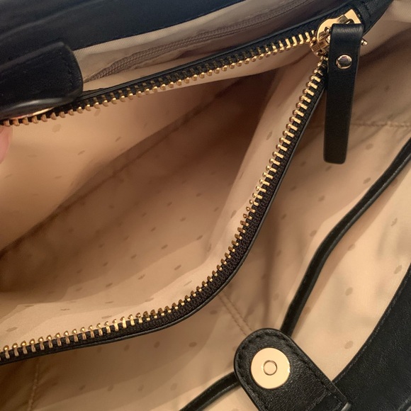 Kate Spade Black Quilted Tote with Elegant Chain Handles - Picture 7 of 15